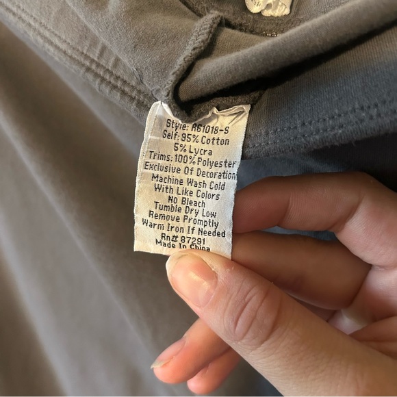 Women’s Johnny Was Gray Floral Embroidered Pants XL Boho Western Hippie - Picture 15 of 16